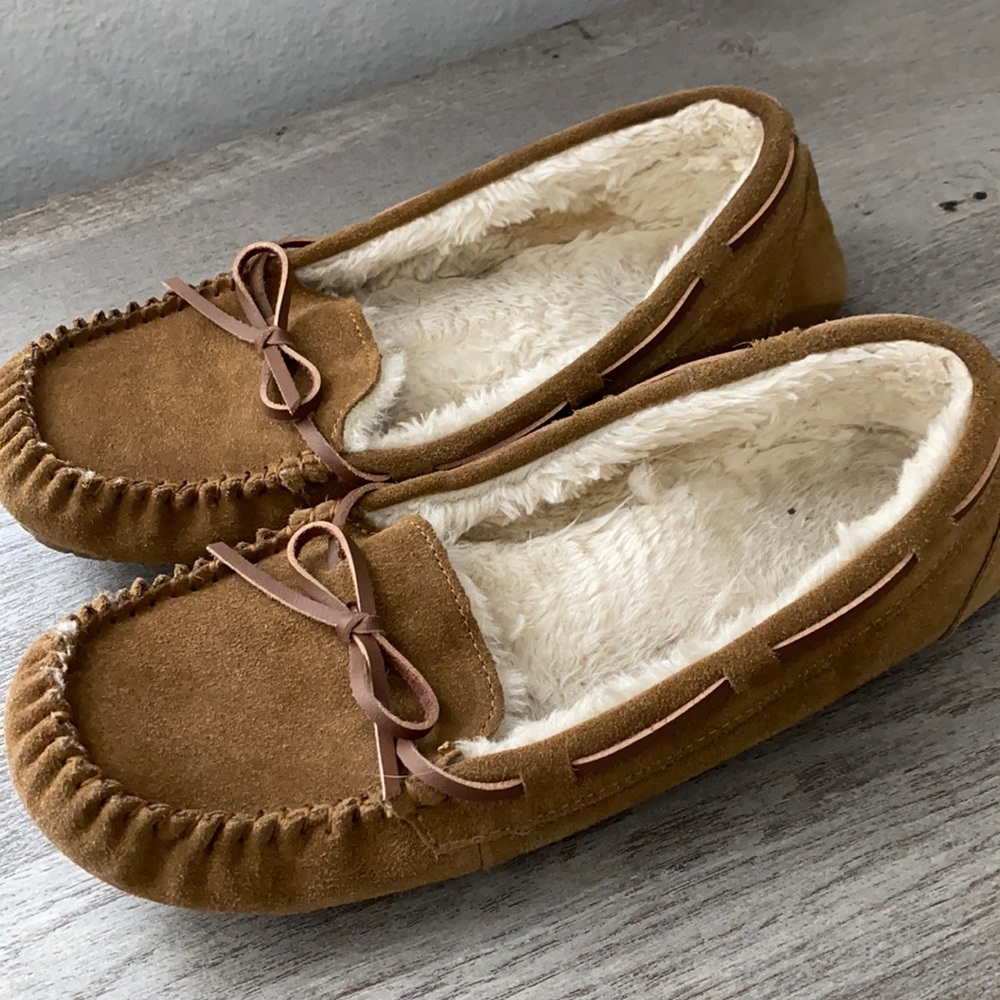 Brown Faux Fur Lined Slides/Slippers